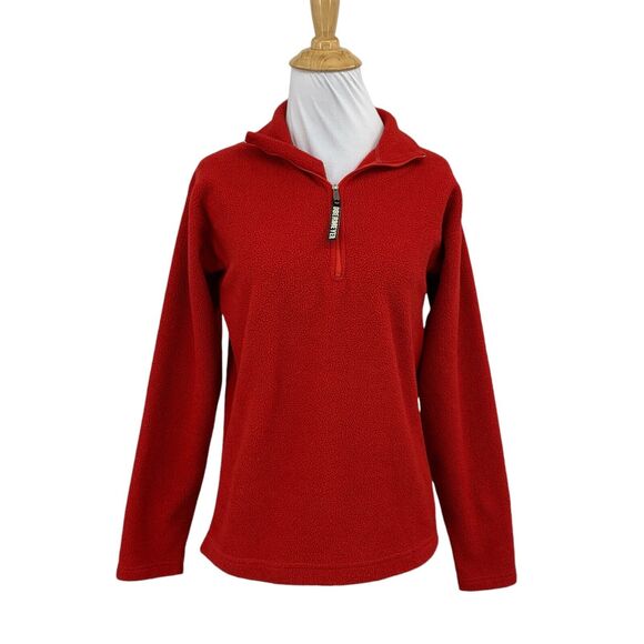 Vintage Obermeyer Sweatshirt Womens S Small Ruby Fleece Stand Collar Polartec - Picture 1 of 14